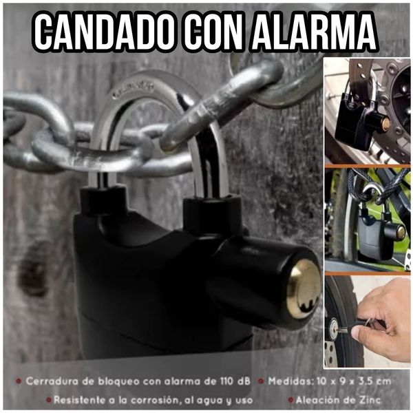 CANDADO ANTIRROBO CON ALARMA - ALARM LOCK ™